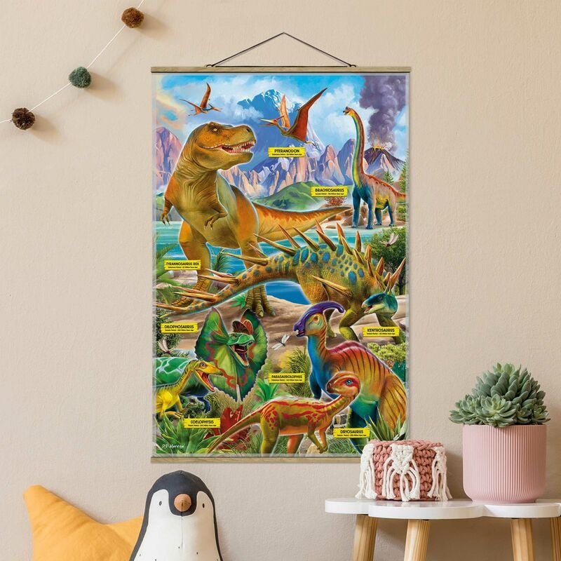 

Imagen de tela - The Dinosaurs Species - Alto 3:2 Dimensión LxA: 75cm x 50cm