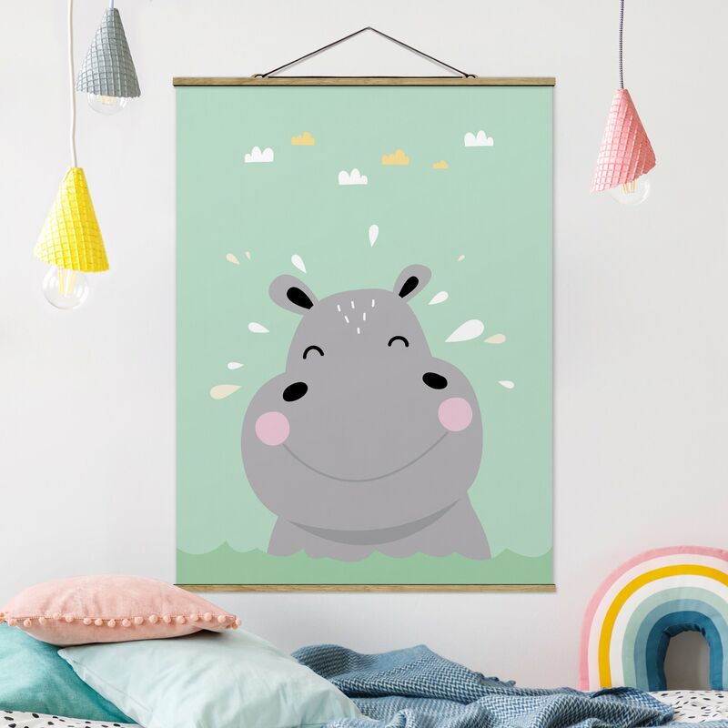 

Imagen de tela - The Happy Hippo - Alto 4:3 Dimensión LxA: 106.5cm x 80cm