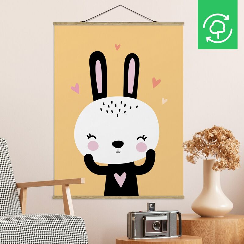 

Imagen de tela - The Happy Bunny - Alto 4:3 Dimensión LxA: 106.5cm x 80cm