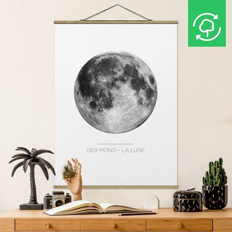 

Imagen de tela - The Moon - La Lune - Alto 4:3 Dimensión LxA: 133.5cm x 100cm