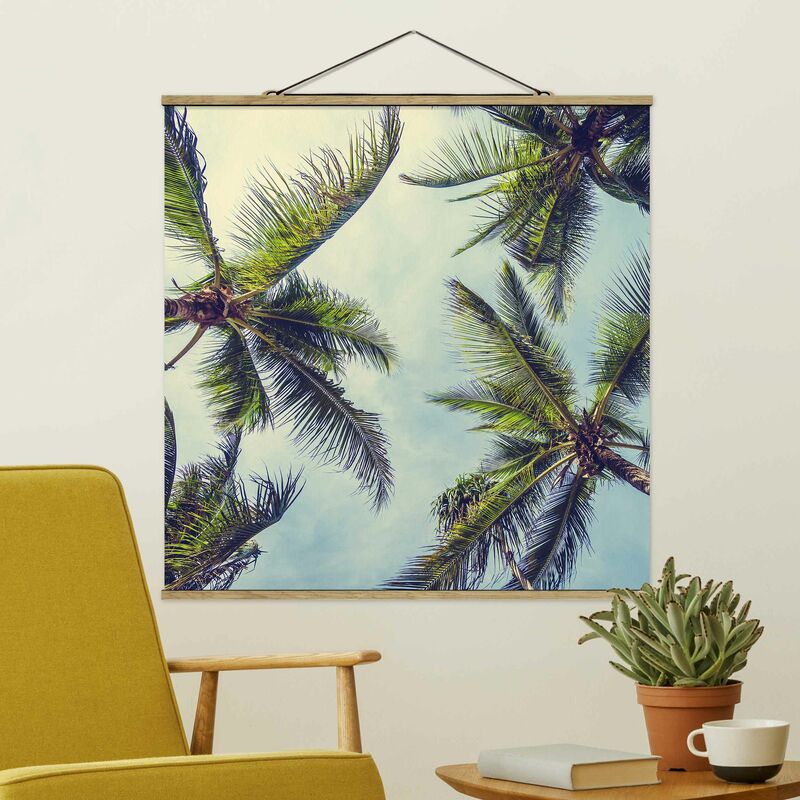 

Imagen de tela - The Palm Trees - Cuadrado 1:1 Dimensión LxA: 100cm x 100cm