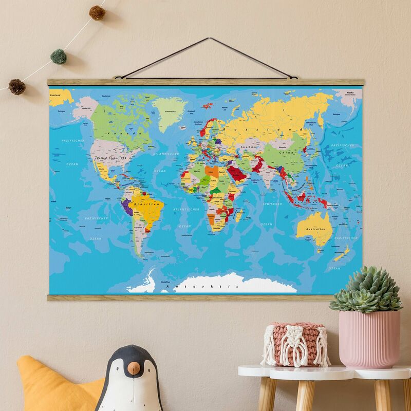 

Imagen de tela - The World's Countries - Apaisado 2:3 Dimensión LxA: 66.5cm x 100cm