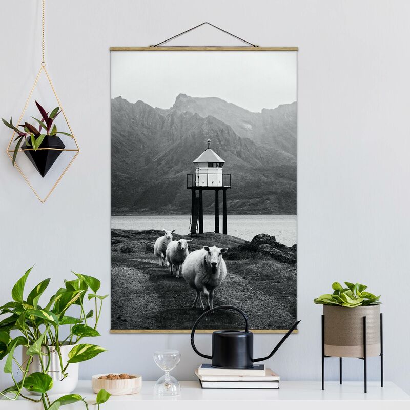 

Imagen de tela - Three Sheep On the Lofoten - Alto 3:2 Dimensión LxA: 75cm x 50cm