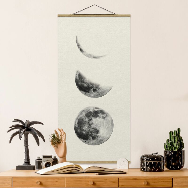 

Bilderwelten - Imagen de tela - Three Moons - Alto 2:1 Dimensión LxA: 70cm x 35cm