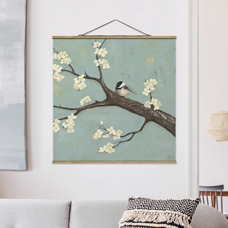 

Imagen de tela - Titmouse On Cherry - Cuadrado 1:1 Dimensión LxA: 80cm x 80cm