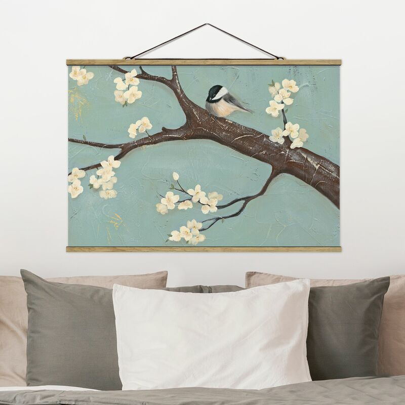 

Imagen de tela - Titmouse On Cherry - Apaisado 2:3 Dimensión LxA: 53.5cm x 80cm