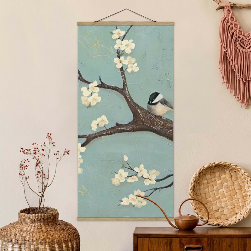 

Imagen de tela - Titmouse On Cherry - Alto 2:1 Dimensión LxA: 70cm x 35cm