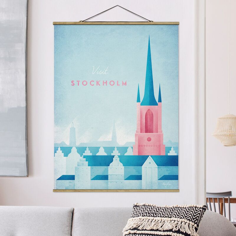

Imagen de tela - Travel Poster - Stockholm - Alto 4:3 Dimensión LxA: 46.5cm x 35cm