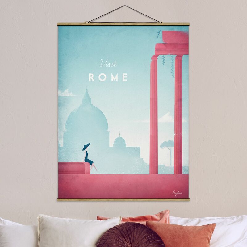 

Imagen de tela - Travel Poster - Rome - Alto 4:3 Dimensión LxA: 66.4cm x 50cm