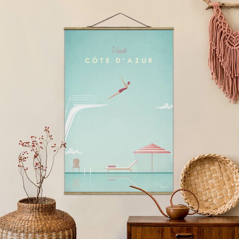 

Imagen de tela - Travel Poster - Côte D'Azur - Alto 3:2 Dimensión LxA: 75cm x 50cm