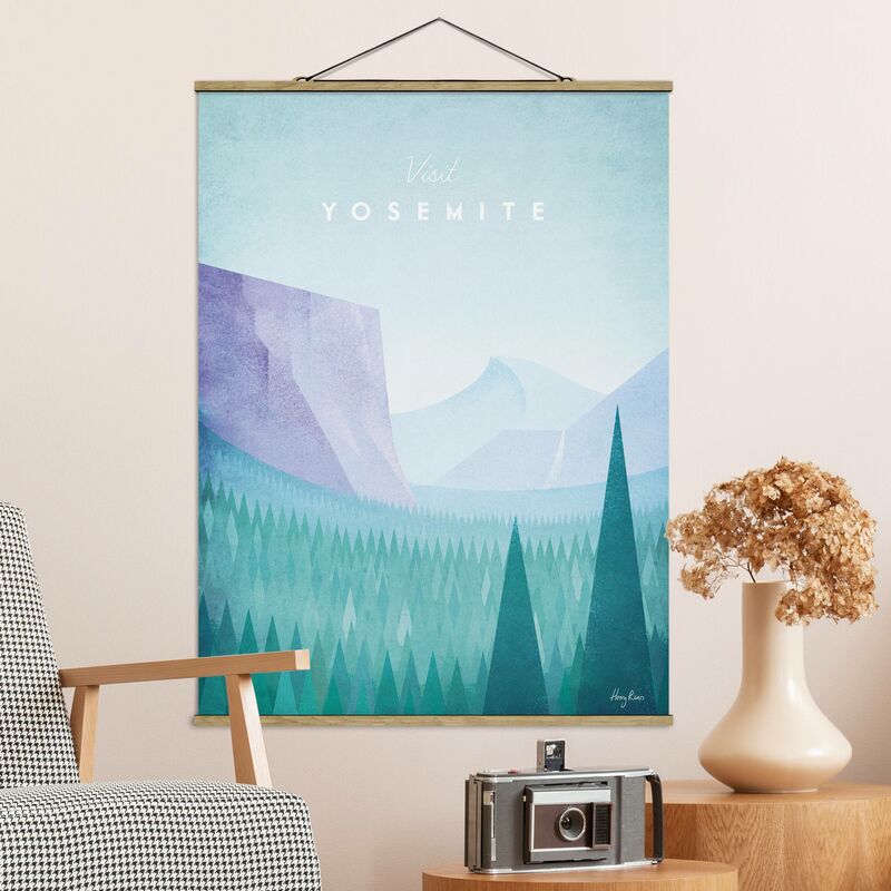 

Imagen de tela - Travel Poster - Yosemite Park - Alto 4:3 Dimensión LxA: 46.5cm x 35cm