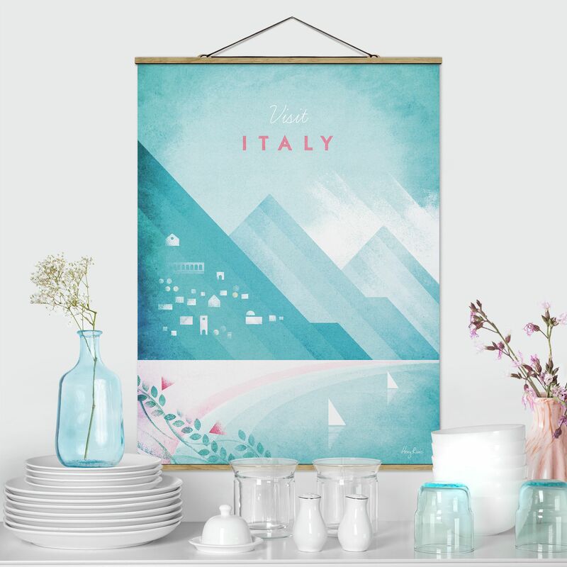

Imagen de tela - Travel Poster - Italy - Alto 4:3 Dimensión LxA: 46.5cm x 35cm
