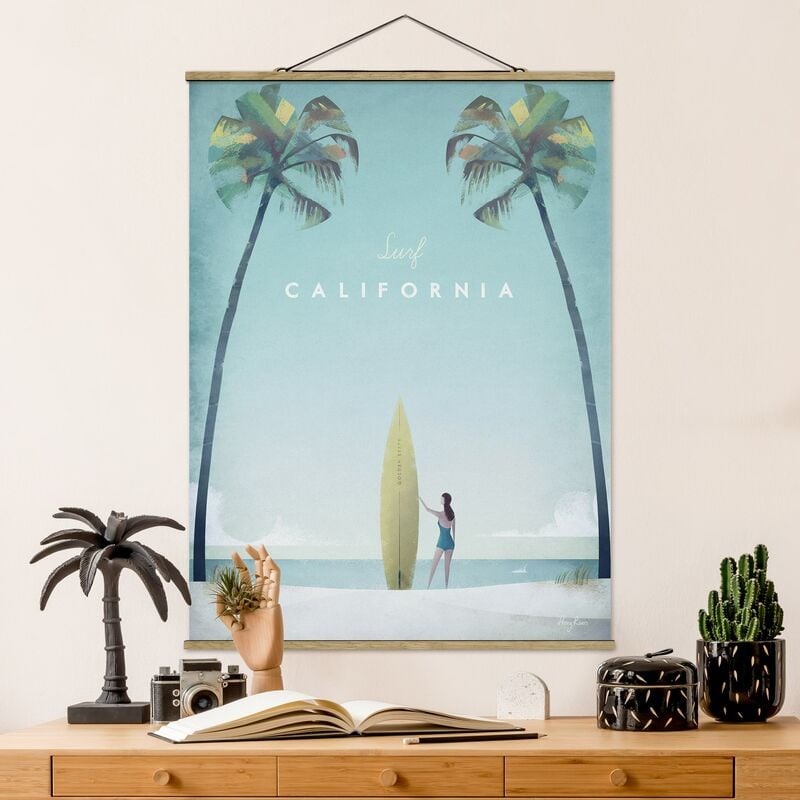 

Imagen de tela - Travel Poster - California - Alto 4:3 Dimensión LxA: 133.5cm x 100cm