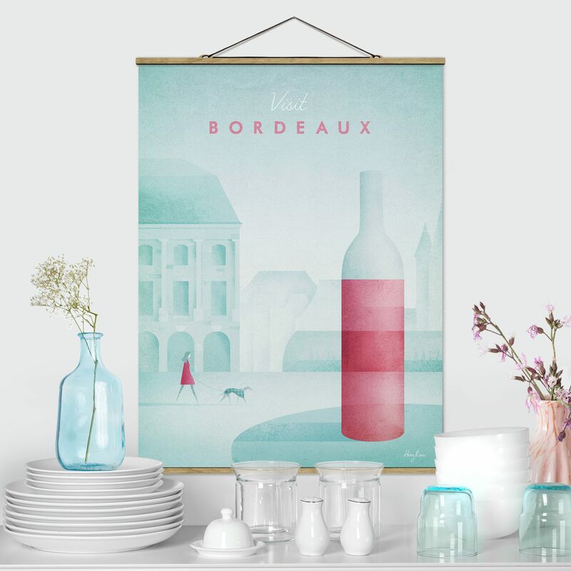

Imagen de tela - Travel Poster - Bordeaux - Alto 4:3 Dimensión LxA: 133.5cm x 100cm
