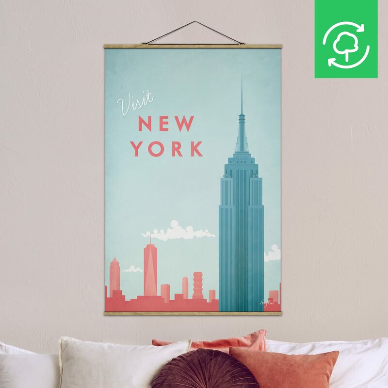 

Imagen de tela - Travel Poster - New York - Alto 3:2 Dimensión LxA: 52.5cm x 35cm