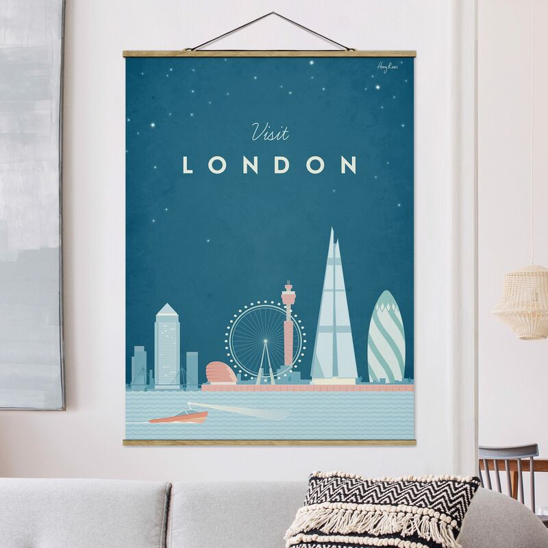 

Imagen de tela - Travel Poster - London - Alto 4:3 Dimensión LxA: 66.4cm x 50cm