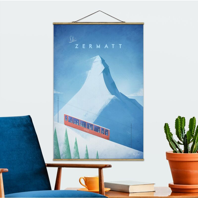 

Imagen de tela - Travel Poster - Zermatt - Alto 3:2 Dimensión LxA: 52.5cm x 35cm