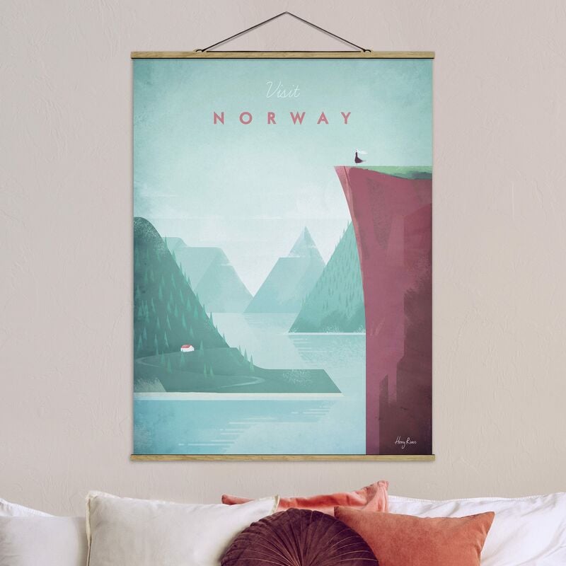 

Imagen de tela - Travel Poster - Norway - Alto 4:3 Dimensión LxA: 106.5cm x 80cm