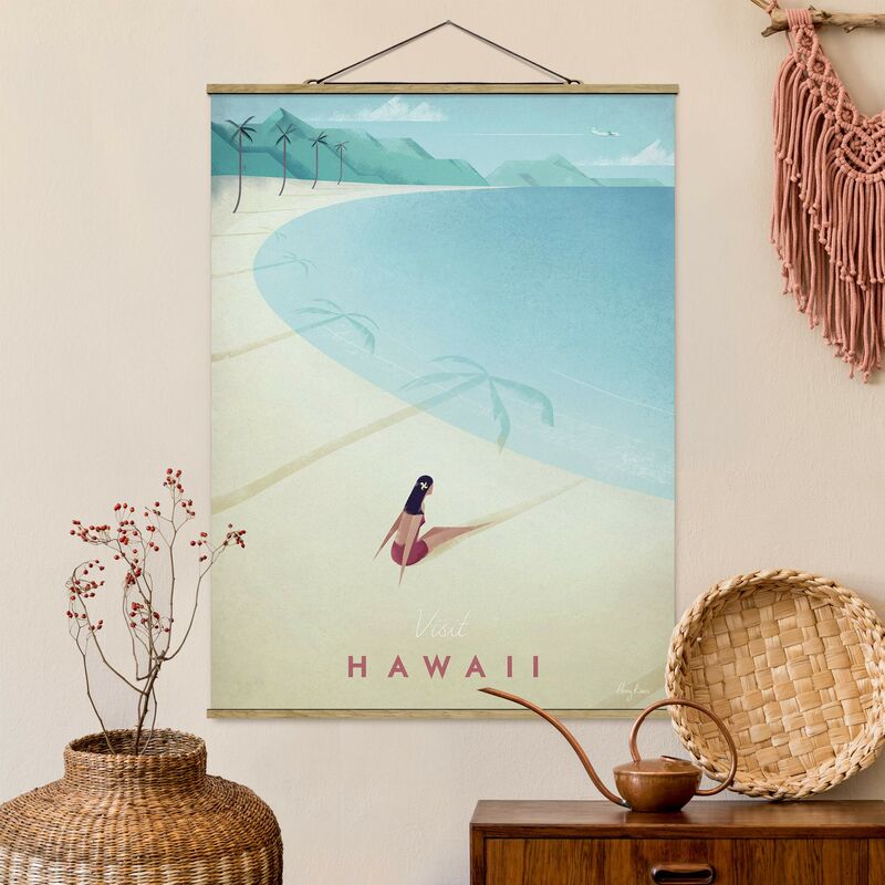 

Imagen de tela - Travel Poster - Hawaii - Alto 4:3 Dimensión LxA: 46.5cm x 35cm