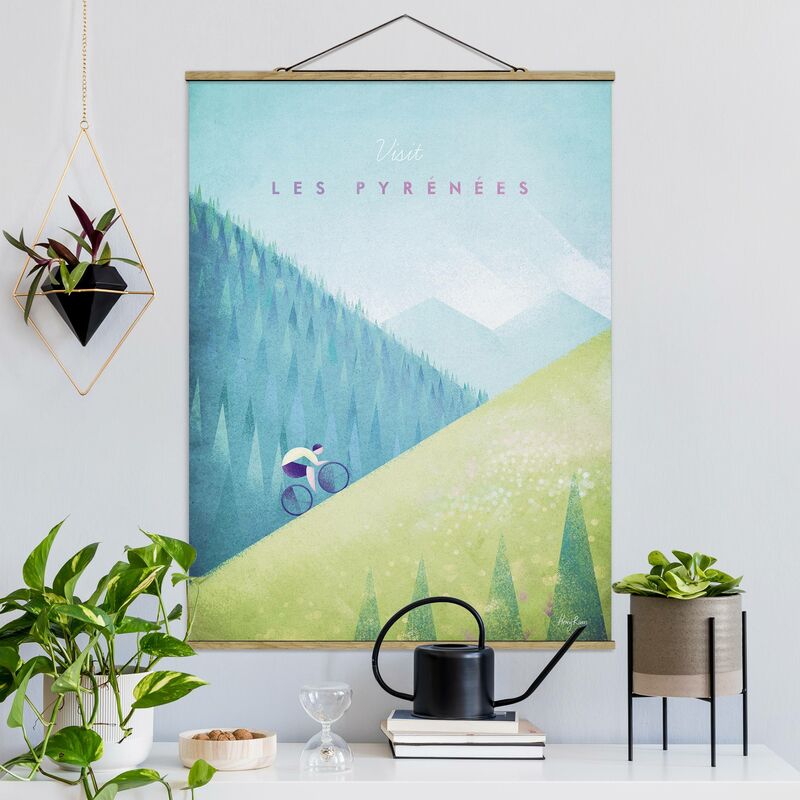 

Imagen de tela - Travel Poster - The Pyrenees - Alto 4:3 Dimensión LxA: 106.5cm x 80cm