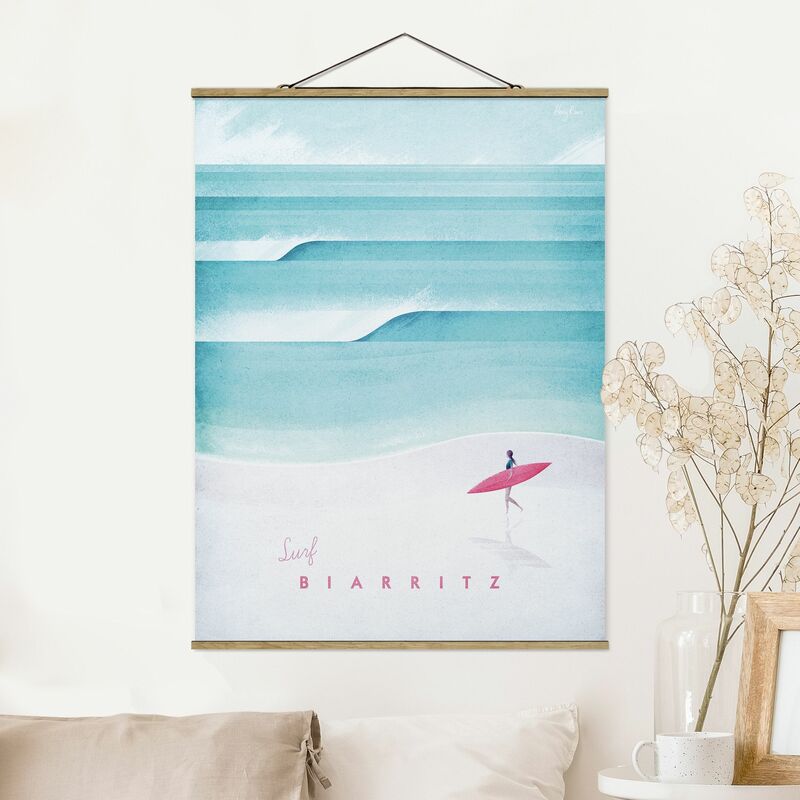 

Imagen de tela - Travel Poster - Biarritz - Alto 4:3 Dimensión LxA: 66.4cm x 50cm