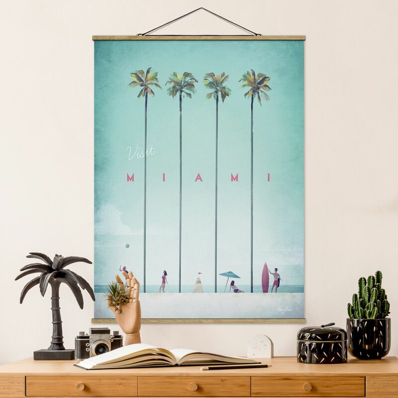 

Imagen de tela - Travel Poster - Miami - Alto 4:3 Dimensión LxA: 46.5cm x 35cm