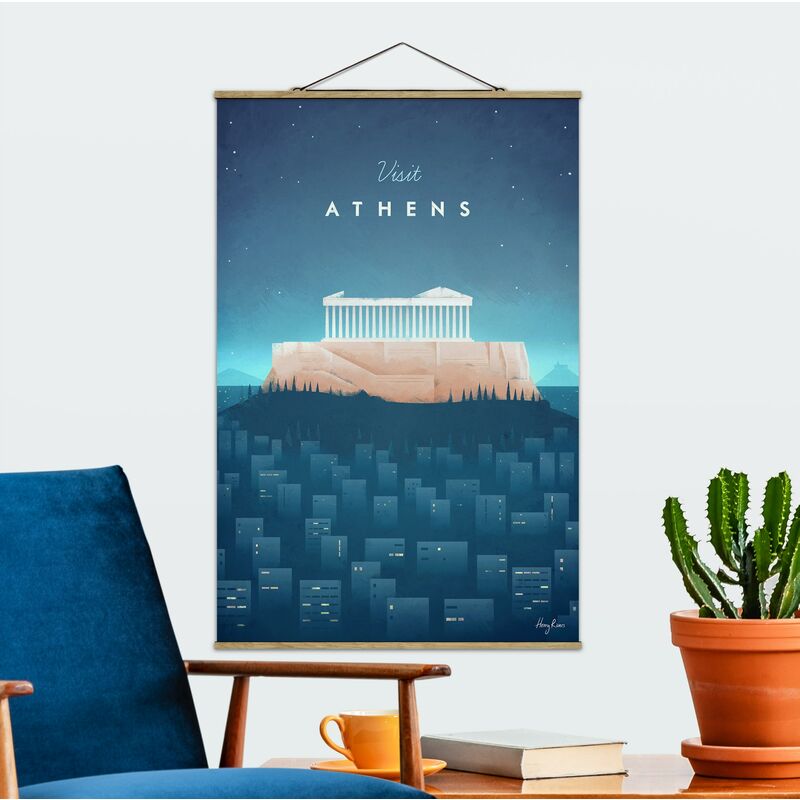 

Imagen de tela - Travel Poster - Athens - Alto 3:2 Dimensión LxA: 150cm x 100cm