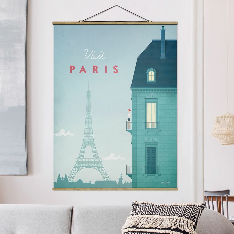 

Imagen de tela - Travel Poster - Paris - Alto 4:3 Dimensión LxA: 133.5cm x 100cm