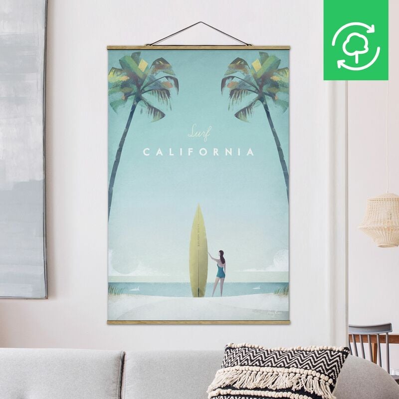 

Imagen de tela - Travel Poster - California - Alto 3:2 Dimensión LxA: 150cm x 100cm