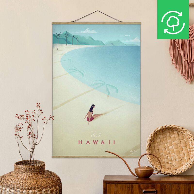 

Imagen de tela - Travel Poster - Hawaii - Alto 3:2 Dimensión LxA: 120cm x 80cm