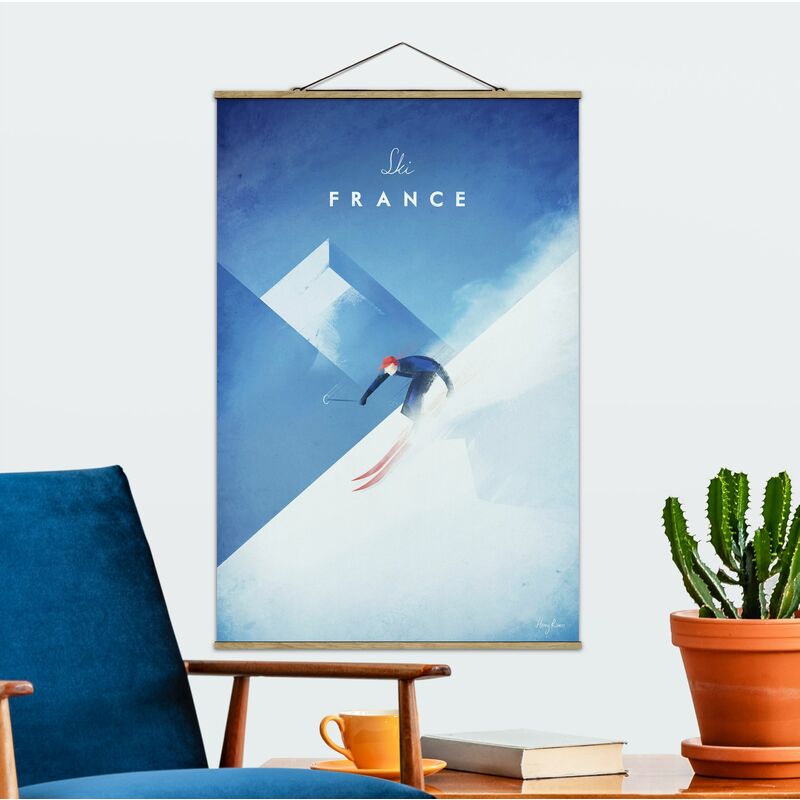 

Imagen de tela - Travel Poster - Ski In France - Alto 3:2 Dimensión LxA: 120cm x 80cm