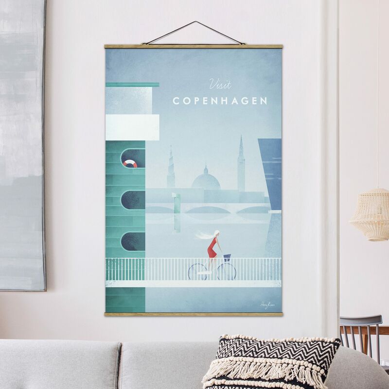 

Imagen de tela - Travel Poster - Copenhagen - Alto 3:2 Dimensión LxA: 150cm x 100cm