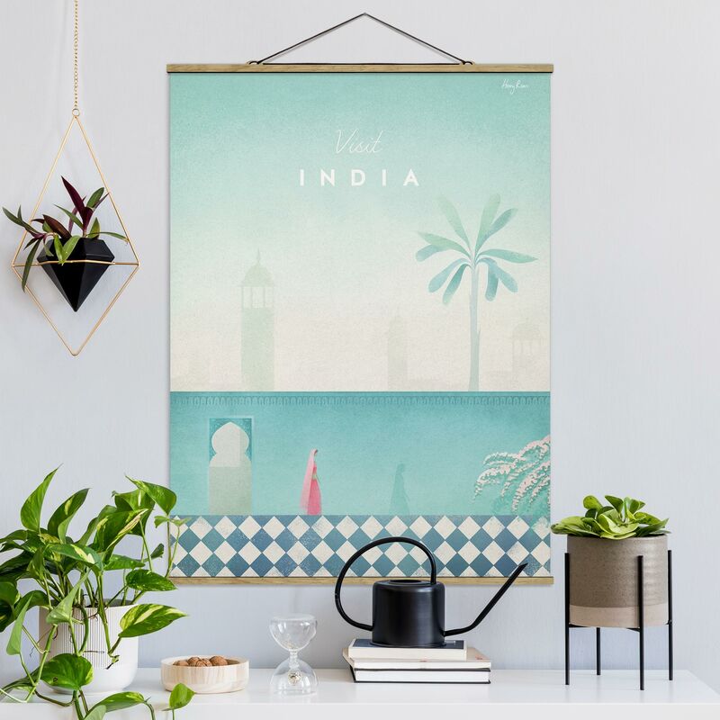 

Imagen de tela - Travel Poster - India - Alto 4:3 Dimensión LxA: 46.5cm x 35cm
