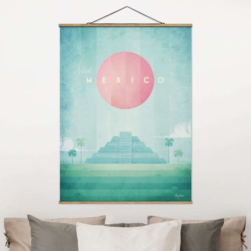 

Imagen de tela - Travel Poster - Mexico - Alto 4:3 Dimensión LxA: 66.4cm x 50cm