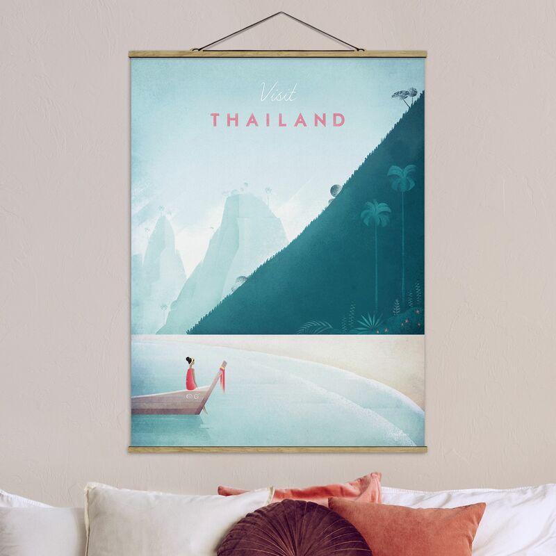 

Imagen de tela - Travel Poster - Thailand - Alto 4:3 Dimensión LxA: 66.4cm x 50cm