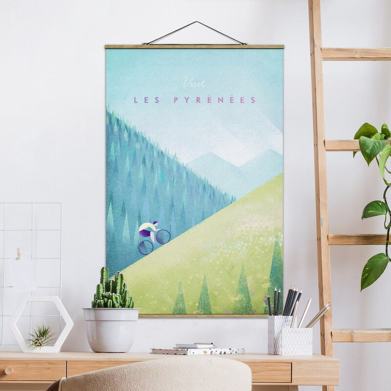 

Imagen de tela - Travel Poster - The Pyrenees - Alto 3:2 Dimensión LxA: 52.5cm x 35cm