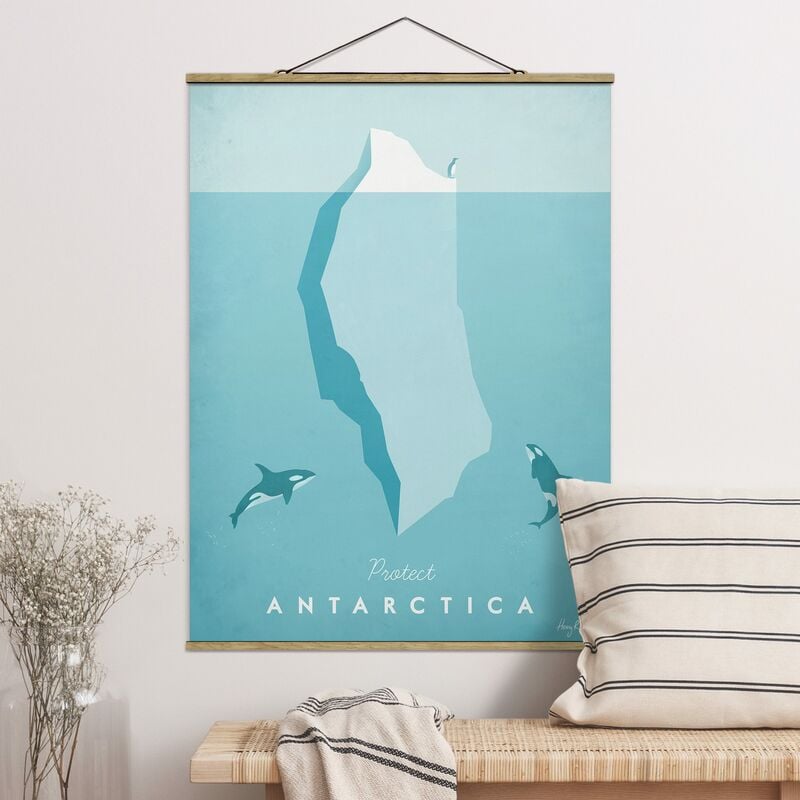 

Imagen de tela - Travel Poster - Antarctica - Alto 4:3 Dimensión LxA: 133.5cm x 100cm