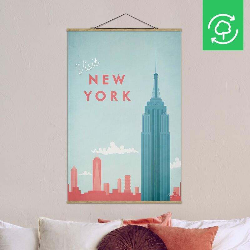 

Imagen de tela - Travel Poster - New York - Alto 3:2 Dimensión LxA: 75cm x 50cm