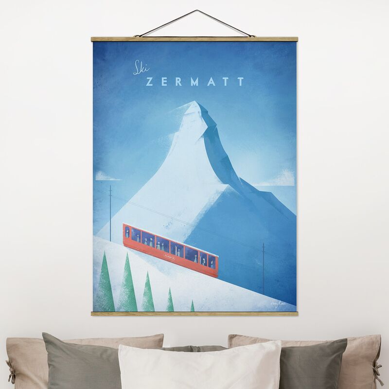 

Imagen de tela - Travel Poster - Zermatt - Alto 4:3 Dimensión LxA: 133.5cm x 100cm