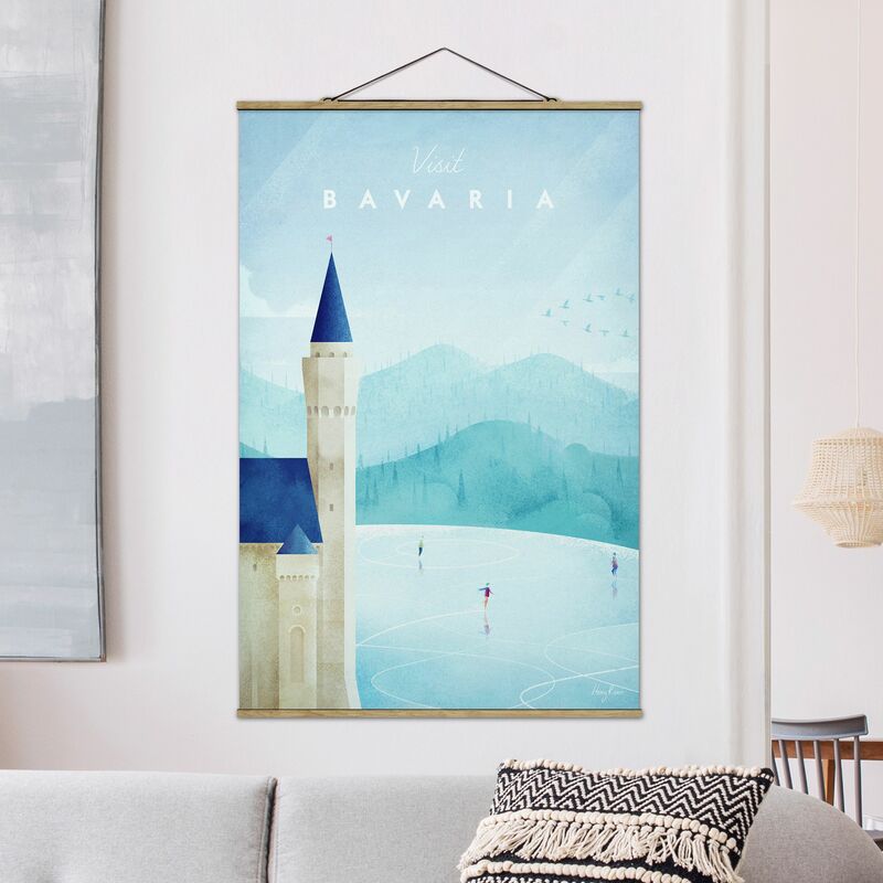 

Imagen de tela - Travel Poster - Bavaria - Alto 3:2 Dimensión LxA: 75cm x 50cm