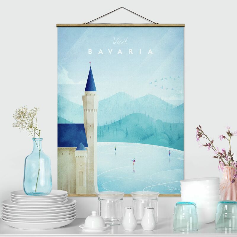 

Imagen de tela - Travel Poster - Bavaria - Alto 4:3 Dimensión LxA: 106.5cm x 80cm