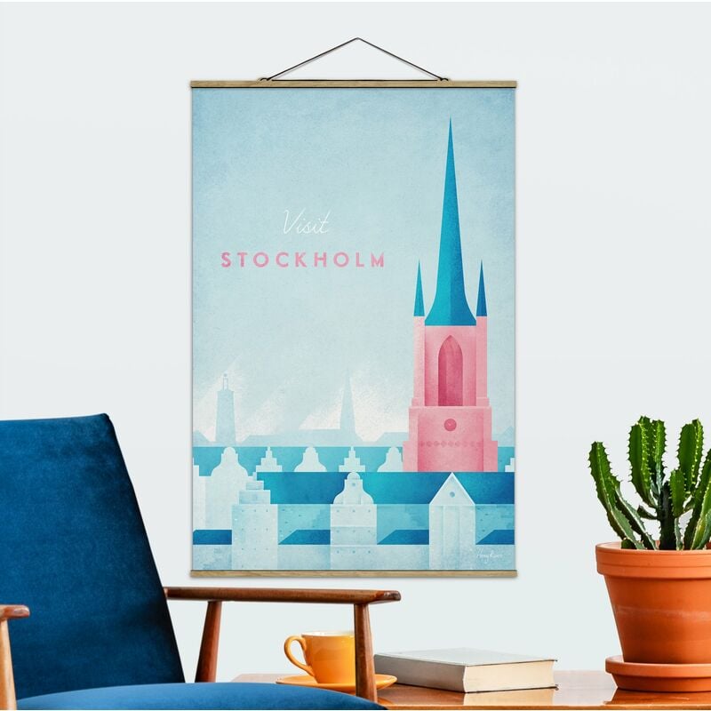 

Imagen de tela - Travel Poster - Stockholm - Alto 3:2 Dimensión LxA: 120cm x 80cm