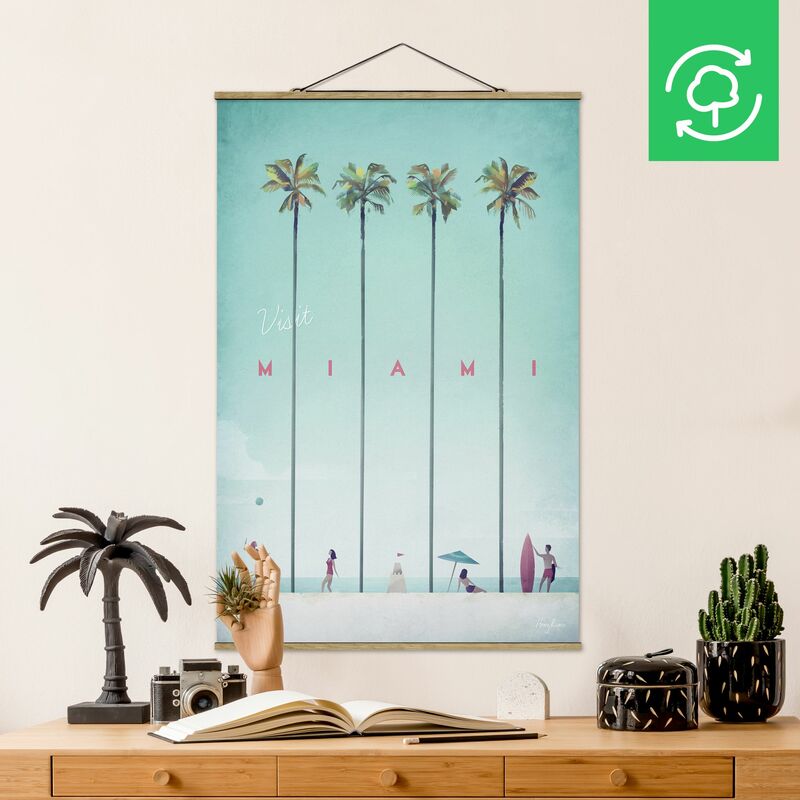 

Imagen de tela - Travel Poster - Miami - Alto 3:2 Dimensión LxA: 75cm x 50cm
