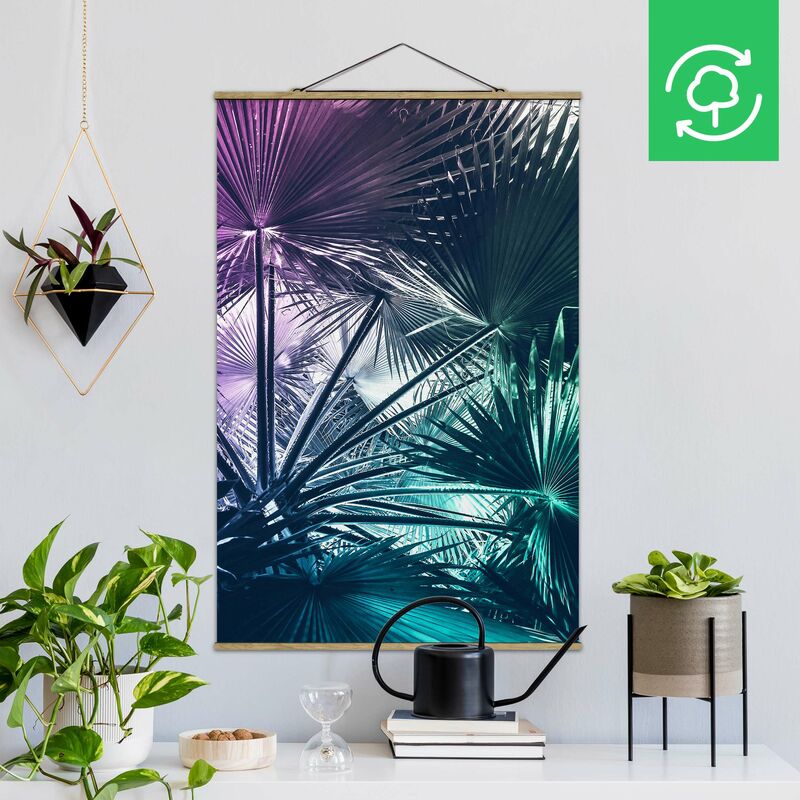 

Imagen de tela - Tropical Plants Palm Leaf In Turquoise III - Alto 3:2 Dimensión LxA: 52.5cm x 35cm