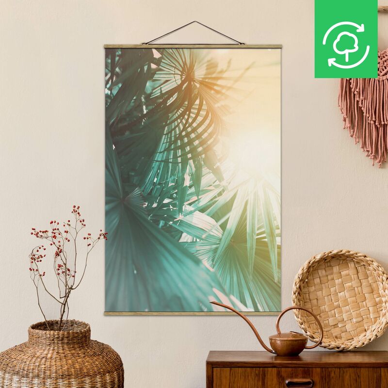 

Imagen de tela - Tropical Plants Palm Trees At Sunset - Alto 3:2 Dimensión LxA: 75cm x 50cm