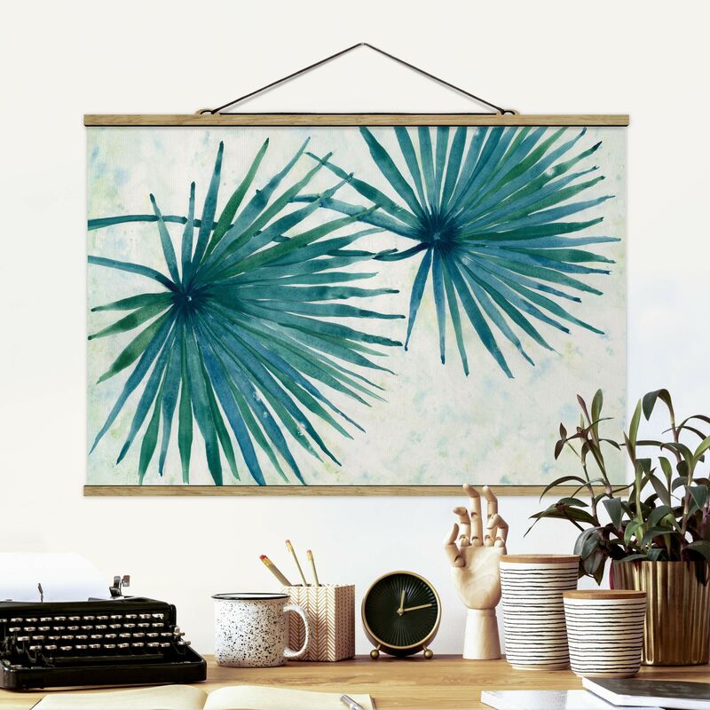 

Imagen de tela - Tropicl Palm Leaves Close-up - Apaisado 2:3 Dimensión LxA: 66.5cm x 100cm
