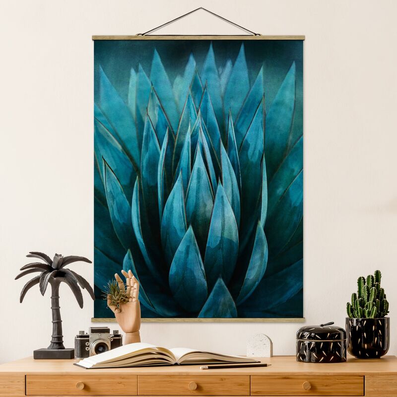 

Imagen de tela - Turquoise Succulents - Alto 4:3 Dimensión LxA: 66.4cm x 50cm