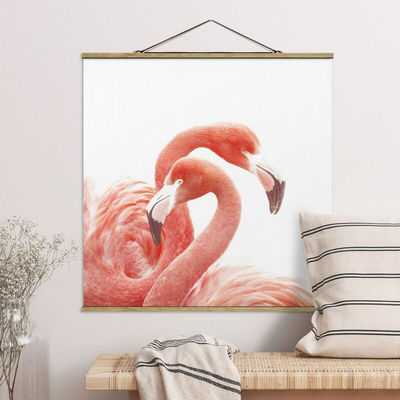

Imagen de tela - Two Flamingos - Cuadrado 1:1 Dimensión LxA: 80cm x 80cm
