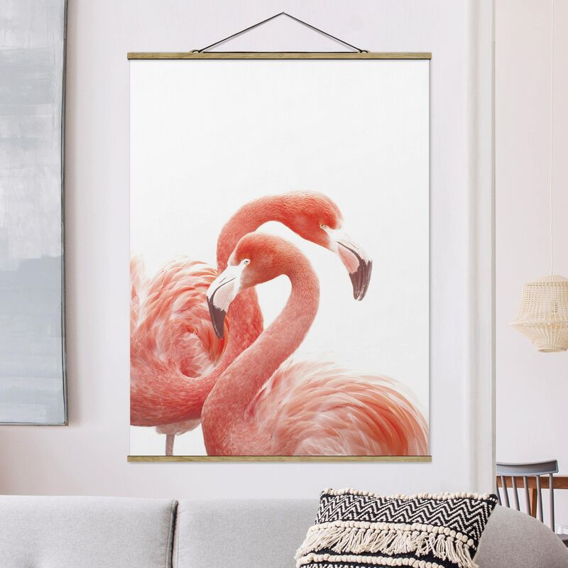 

Imagen de tela - Two Flamingos - Alto 4:3 Dimensión LxA: 66.4cm x 50cm