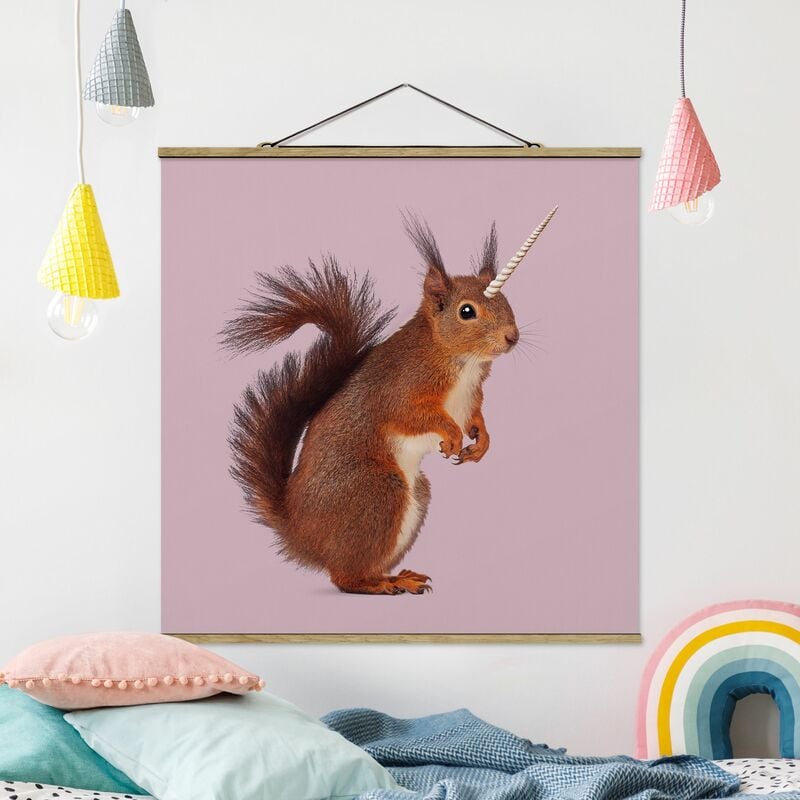 

Imagen de tela - Unicorn Squirrel - Cuadrado 1:1 Dimensión LxA: 80cm x 80cm